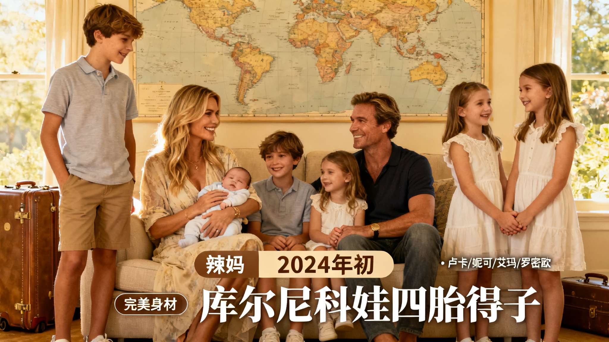 2024年初，一个令人惊喜的信息传来：今年已经44岁的库尔尼科娃成功生下第四胎男